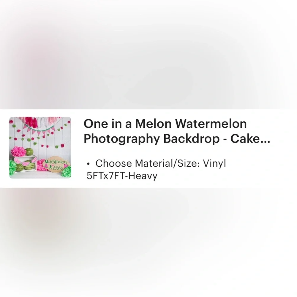 One in a Melon Watermelon Photography Backdrop - Picture 4 of 4